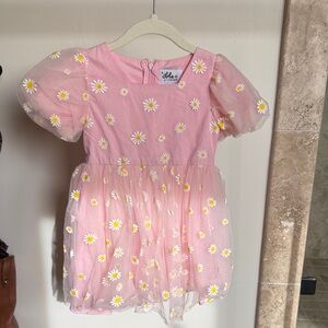 Lola + The Boys Pink Floral Puff Sleeve Dress